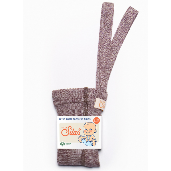 US stockist of Silly Silas' footless cotton tights in Vanilla Fig.