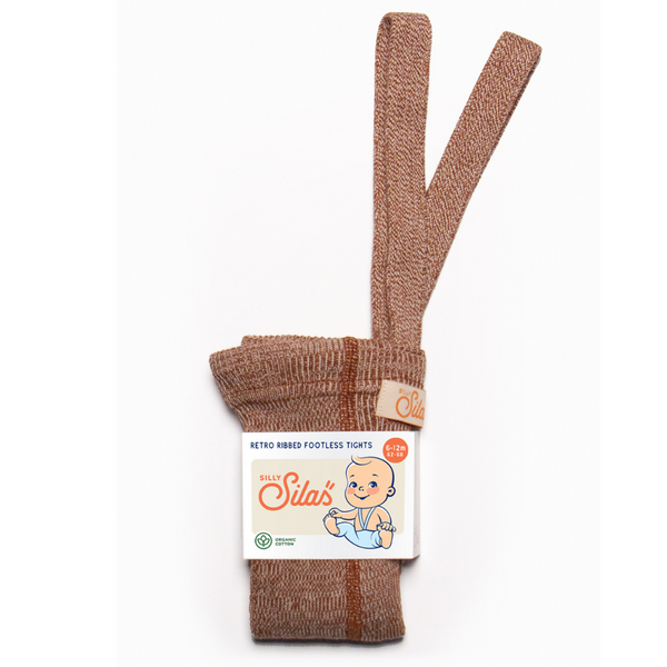US stockist of Silly Silas' footless cotton tights in Salted Caramel.
