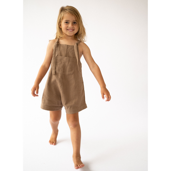 US stockist of Illoura the Label's Short Marlow Overalls - Chocolate
