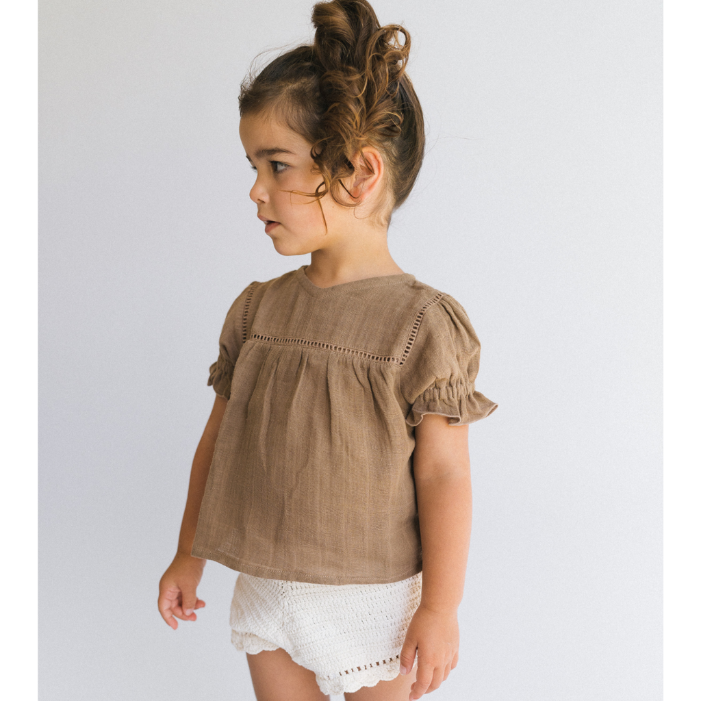 US stockist of Illoura the Label's Clover Blouse in Chocolate