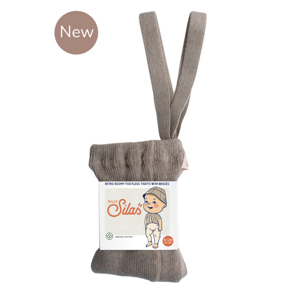 US stockist of Silly Silas' Roomy Footless Cotton Tights in Peanut Blend