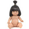 US stockist of Minikane's "Jade" girl doll.  Measures 13" in height and has moveable limbs.  Anatomically correct and features straight black hair, white skin and brown eyes.