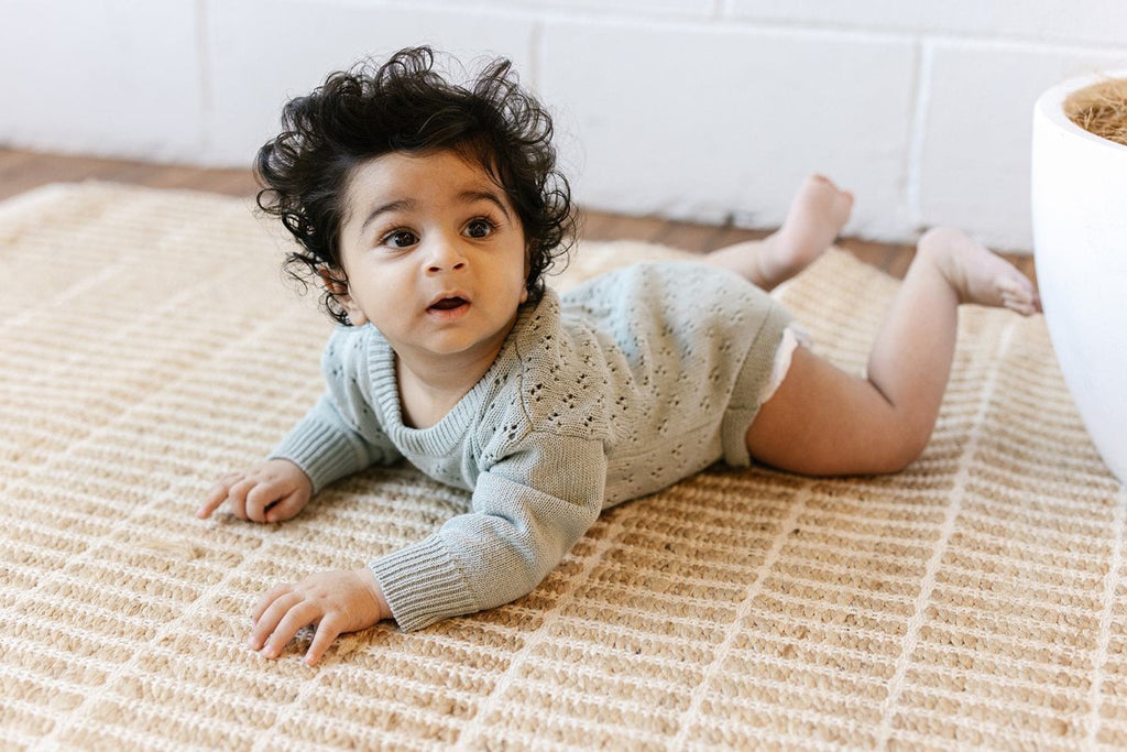 US stockist of Two Darling's long sleeve, surf knit romper.