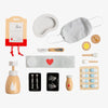 US stockist of Make Me Iconic's 14 piece wooden pretend play surgeon kit.  Contains xrays, scalpel, plasma bag, mask and more.