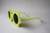 US stockist of Elle Porte's Daisy sunglasses in Yellow Jelly with dark lenses.