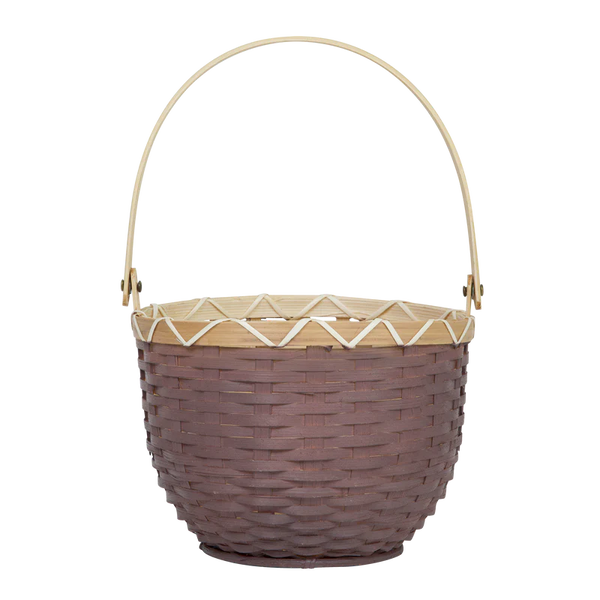 US stockist of Olli Ella's handmade bamboo Small Blossom Basket in Berry.