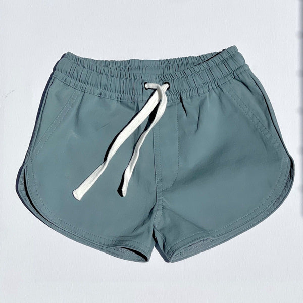 US stockist of Fini. the Label's soft cotton canvas boardshorts in Blue.