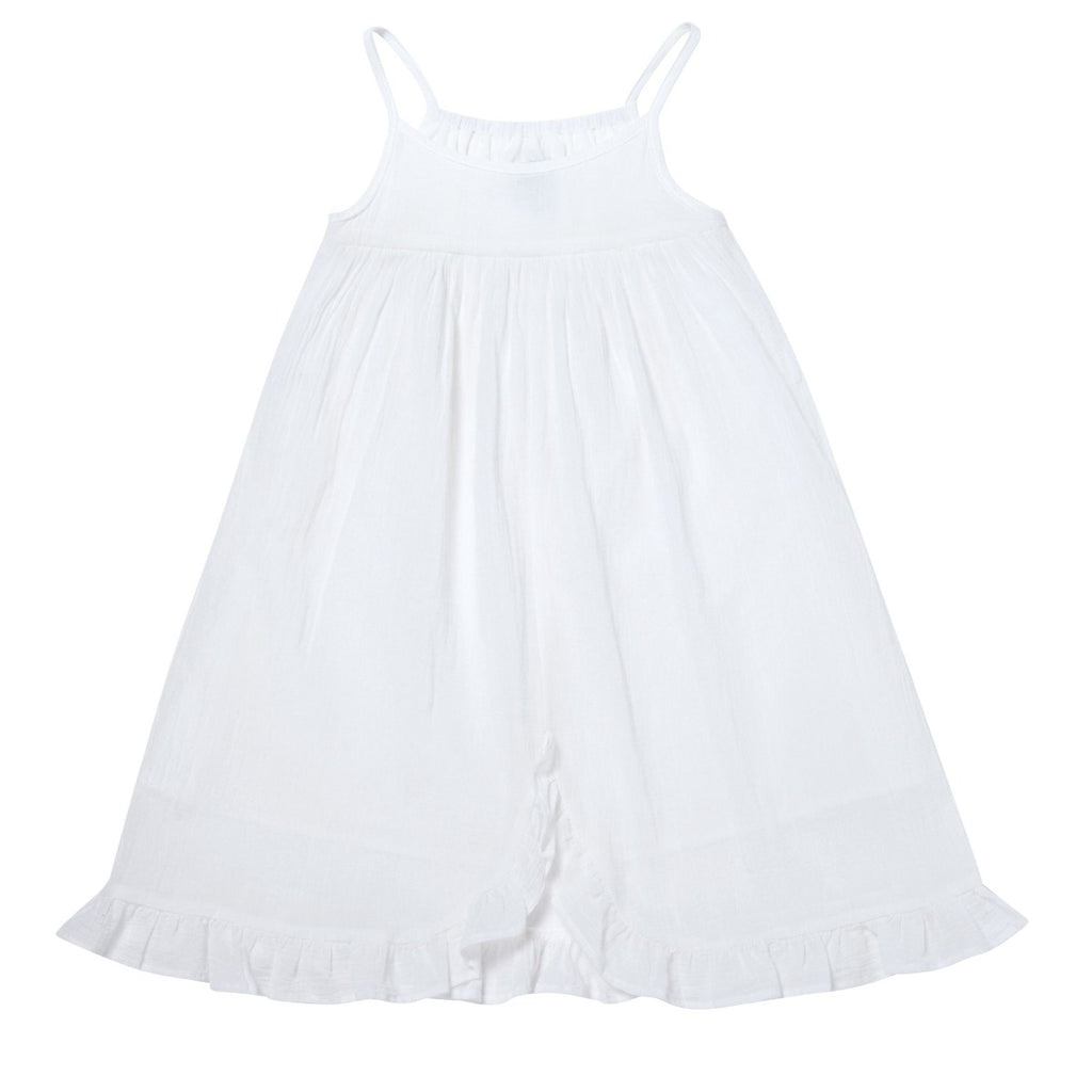 US stockist of Donsje's handmade, Camille Dress in Daisy White.  Made from 100% cotton.