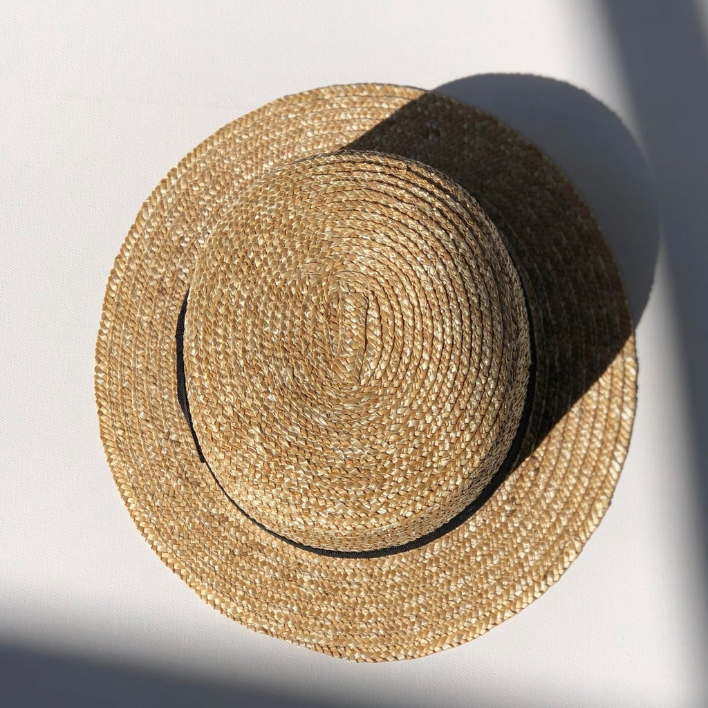 US stockist of Fini the Label's gender neutral, children's straw boater hat.