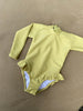 US stockist of Salty Swimwear's long sleeve rashsuit in Citrus.  Made from UPF 50+ Repreve Eco Rib fabric.