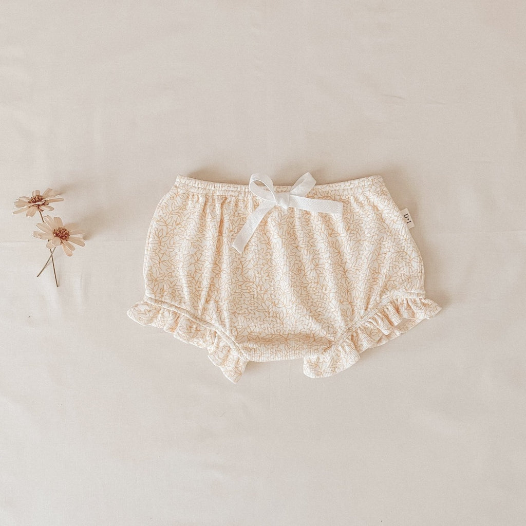 US stockist of India & Grace's Honey Floral ruffle bloomers.