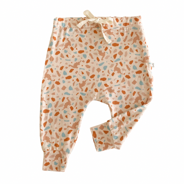 US stockist of India & Grace's organic relaxed fit leggings in Dino Terrazzo.