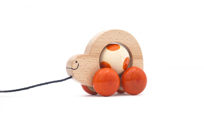 US stockist of Fair & Green's handmade baby Lil' Ladybug wooden toy