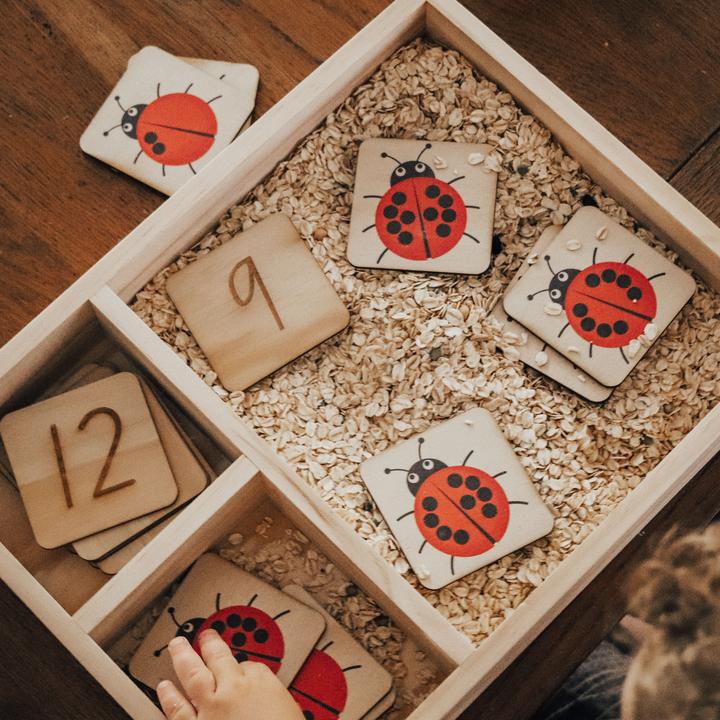 US stockist of Five Little Bear's Lady Bug Counting Puzzle.  Set of 24 pieces.