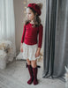 US stockist of Karibou Kids gender neutral, Storybook Red Willow ribbed long sleeve top